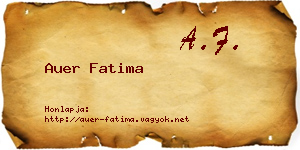 Auer Fatima névjegykártya